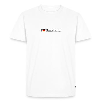 J’aime la Sarre - T-shirt Premium bio Homme - blanc - Devant - Nico (187cm)