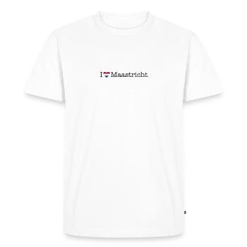 J’adore Maastricht - T-shirt Premium bio Homme - blanc - Devant - Nico (187cm)