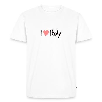 I love Italy - Men's Premium Organic T-Shirt - white - Front - Nico (187cm)