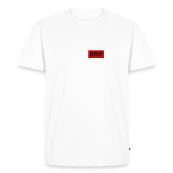 Chill Bro - T-shirt Premium bio Homme - blanc - Devant - Nico (187cm)