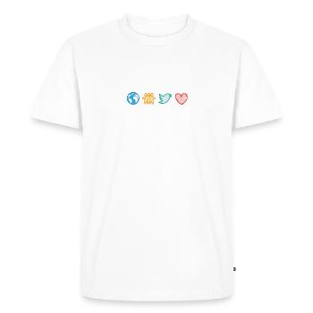 Birthplace: Earth 2 - T-shirt Premium bio Homme - blanc - Devant - Nico (187cm)