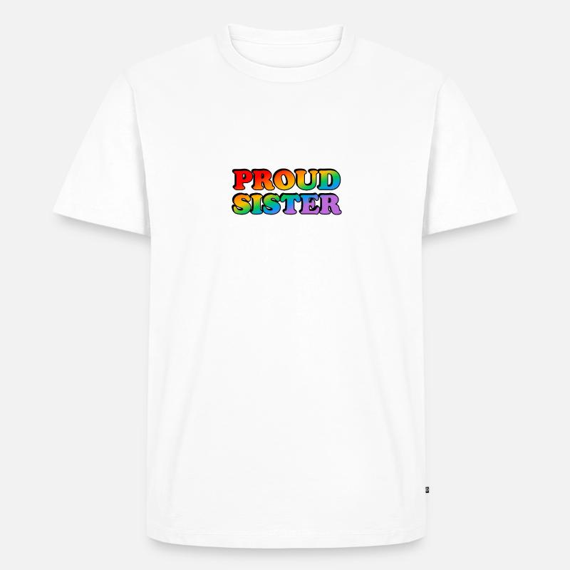 Stolze Schwester - Männer Premium Bio T-Shirt - Weiß