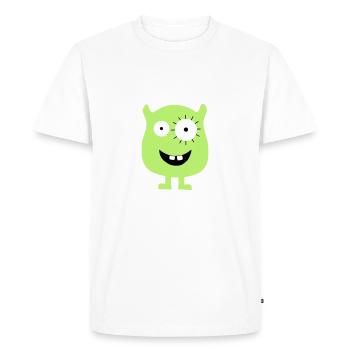 monstre - T-shirt Premium bio Homme - blanc - Devant - Nico (187cm)