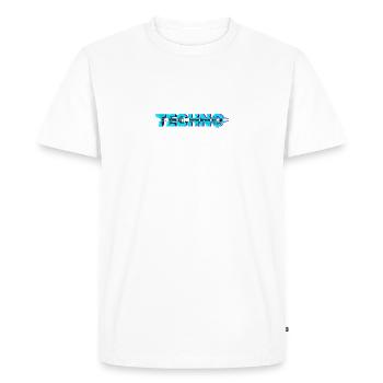 TECHNO INSANE - Men's Premium Organic T-Shirt - white - Front - Nico (187cm)