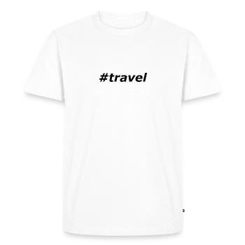#travel - T-shirt Premium bio Homme - blanc - Devant - Nico (187cm)