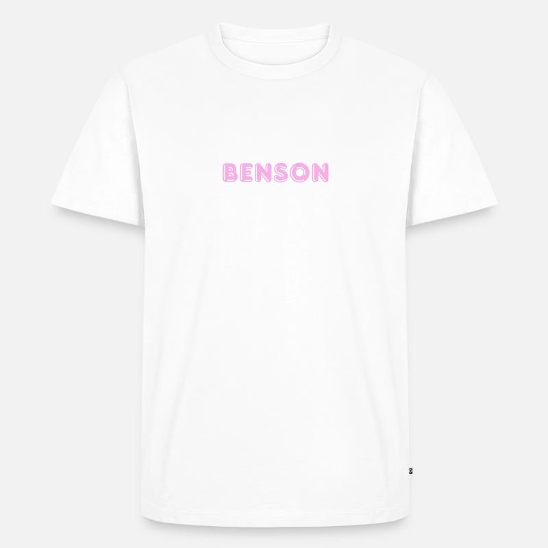 BENSON - Männer Premium Bio T-Shirt - Weiß