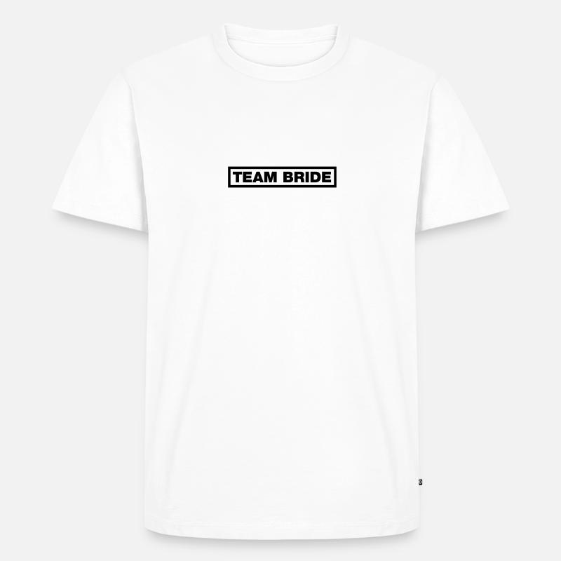 Team Braut (Bride) - Männer Premium Bio T-Shirt - Weiß