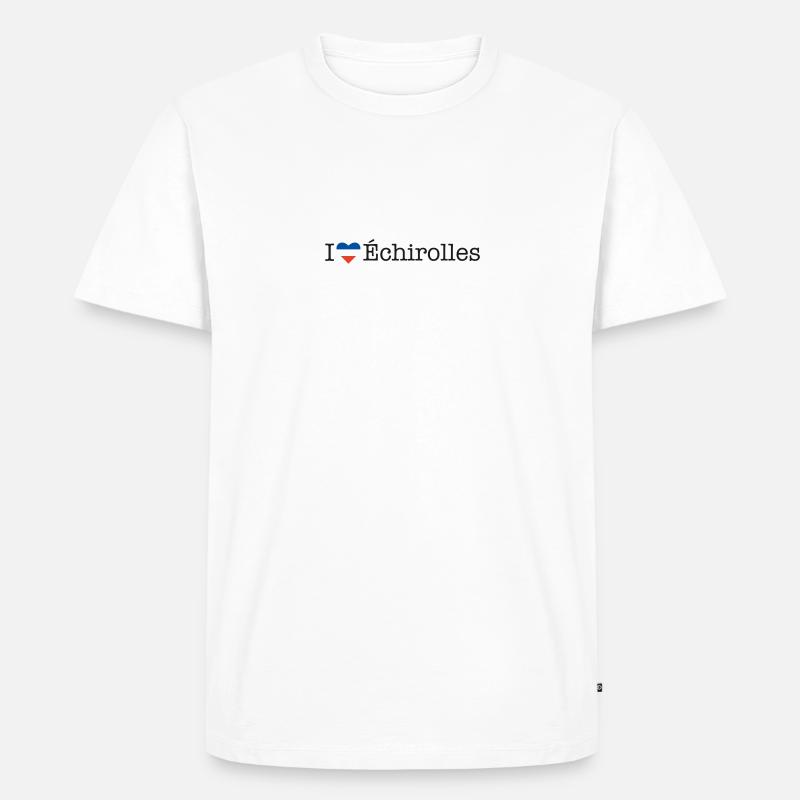 I love Échirolles - Männer Premium Bio T-Shirt - Weiß