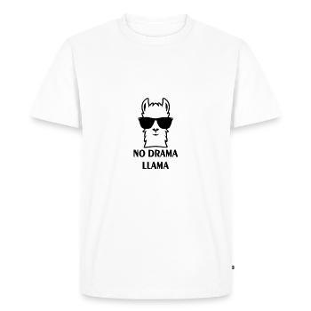 Lama lama alpaga - T-shirt Premium bio Homme - blanc - Devant - Nico (187cm)
