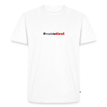 #madeintirol - Men's Premium Organic T-Shirt - white - Front - Nico (187cm)