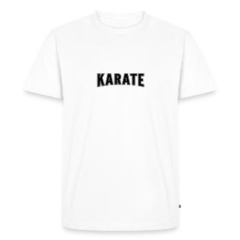 karate - Men's Premium Organic T-Shirt - white - Front - Nico (187cm)