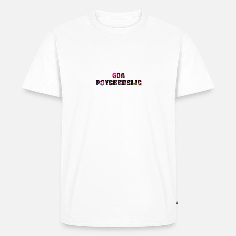 Goa psychedelic - Männer Premium Bio T-Shirt - Weiß
