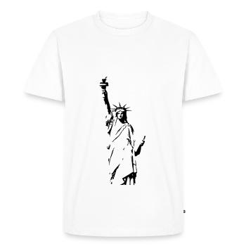 statue of Liberty - Men's Premium Organic T-Shirt - white - Front - Nico (187cm)