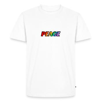 Arc-en-ciel de la paix - T-shirt Premium bio Homme - blanc - Devant - Nico (187cm)