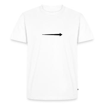 Arrow motif - Men's Premium Organic T-Shirt - white - Front - Nico (187cm)