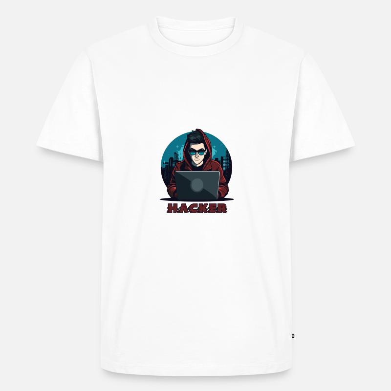 Hacker Sunglasses Hacker Anonymous Hacker - Men's Premium Organic T-Shirt - white