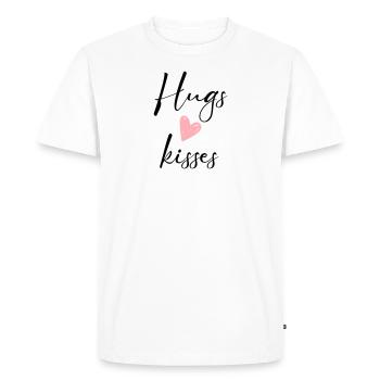Câlins & baisers - T-shirt Premium bio Homme - blanc - Devant - Nico (187cm)