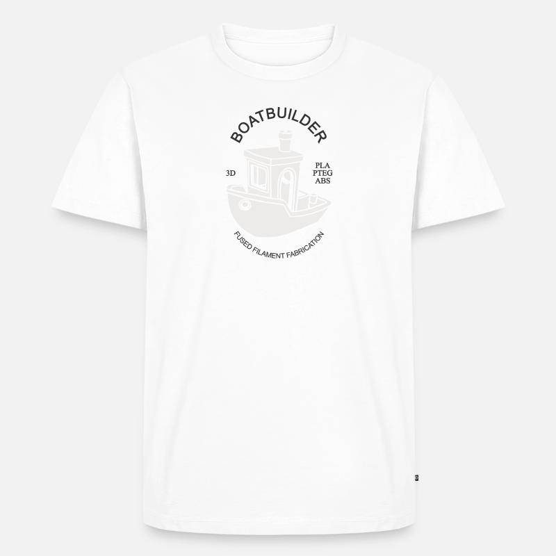 Bootsbauer - Männer Premium Bio T-Shirt - Weiß