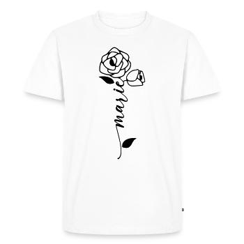 Marie Nom Prénom Nom Fleur - T-shirt Premium bio Homme - blanc - Devant - Nico (187cm)