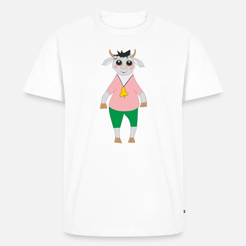 Ziege - Männer Premium Bio T-Shirt - Weiß