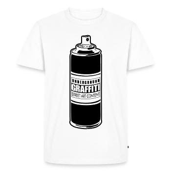 Street art maker flex - T-shirt Premium bio Homme - blanc - Devant - Nico (187cm)