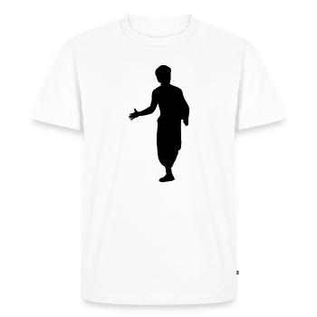 Bruce lee and action kung fu escrima shadow figure - Men's Premium Organic T-Shirt - white - Front - Nico (187cm)