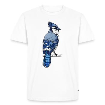 Geai bleu - T-shirt Premium bio Homme - blanc - Devant - Nico (187cm)