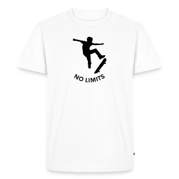No Limits – Rêves de skateboard - T-shirt Premium bio Homme - blanc - Devant - Nico (187cm)