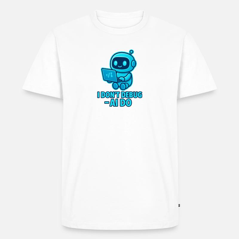 KI Debug: AI übernimmt das Debuggen - Männer Premium Bio T-Shirt - Weiß