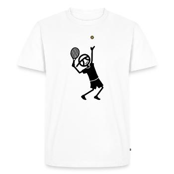 Tennis Serve Trophy Position - Men's Premium Organic T-Shirt - white - Front - Nico (187cm)