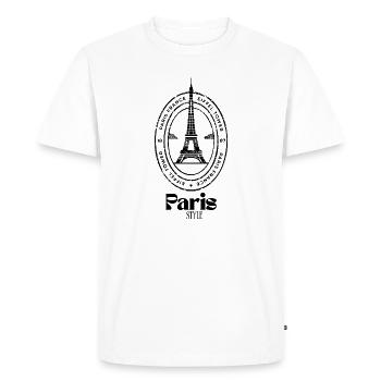 Paris style - Men's Premium Organic T-Shirt - white - Front - Nico (187cm)