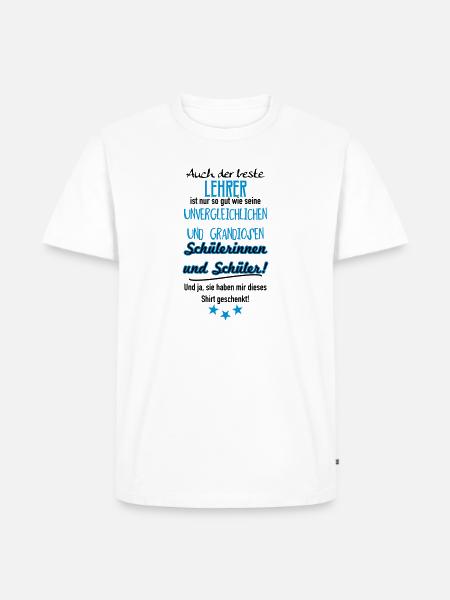 Bester Lehrer Shirt - Männer Premium Bio T-Shirt - 
