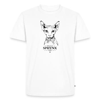 Sphynx Papa Chat Chats Wilsigns - T-shirt Premium bio Homme - blanc - Devant - Nico (187cm)