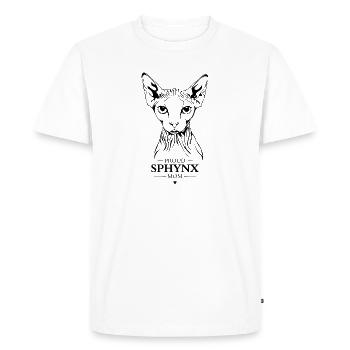 Sphynx Maman Chat Chats Wilsigns - T-shirt Premium bio Homme - blanc - Devant - Nico (187cm)