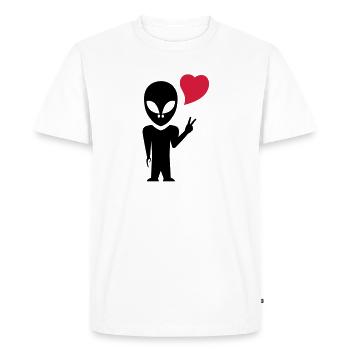 alien_love - T-shirt Premium bio Homme - blanc - Devant - Nico (187cm)