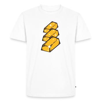 gold_po3 - T-shirt Premium bio Homme - blanc - Devant - Nico (187cm)