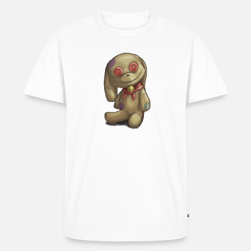 Creapy Teddy - Männer Premium Bio T-Shirt - Weiß