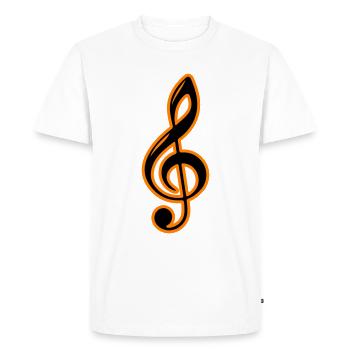 Clé de symbole de notes de musique - T-shirt Premium bio Homme - blanc - Devant - Nico (187cm)