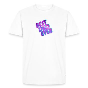 Best Dad Ever space - T-shirt Premium bio Homme - blanc - Devant - Nico (187cm)