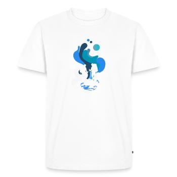 Randonnée Randonnée Trekking - T-shirt Premium bio Homme - blanc - Devant - Nico (187cm)