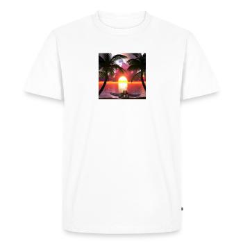 Coucher de soleil - T-shirt Premium bio Homme - blanc - Devant - Nico (187cm)