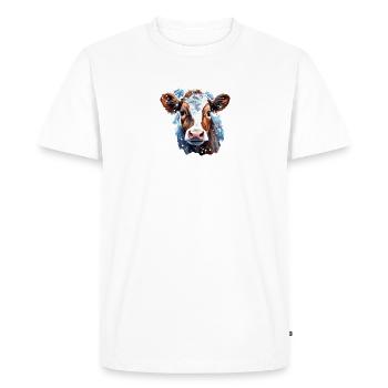 Boeuf dans la neige - T-shirt Premium bio Homme - blanc - Devant - Nico (187cm)