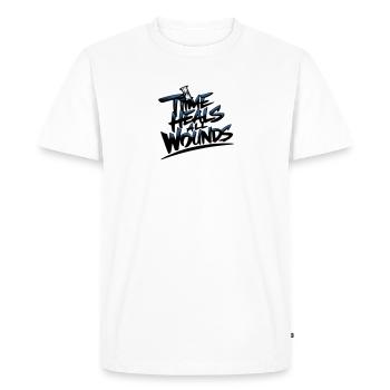 Le temps guérit tout - T-shirt Premium bio Homme - blanc - Devant - Nico (187cm)