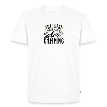 The Best Memories Are Made Camping - Men's Premium Organic T-Shirt - white - Front - Nico (187cm)