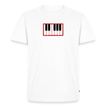 Touches de piano Clavier Clavier - T-shirt Premium bio Homme - blanc - Devant - Nico (187cm)