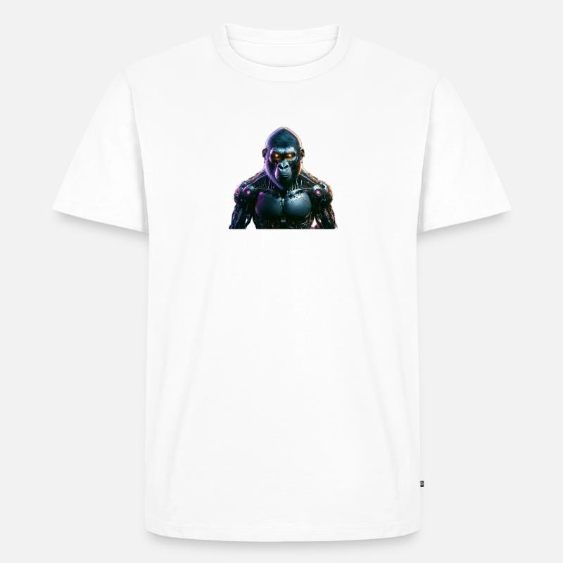 Zunkunfts Affe - Männer Premium Bio T-Shirt - Weiß
