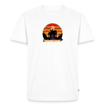 Vintage d’Halloween - T-shirt Premium bio Homme - blanc - Devant - Nico (187cm)
