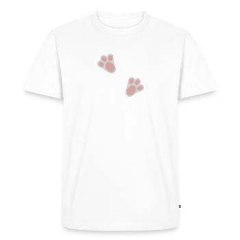 Pattes de lapin - T-shirt Premium bio Homme - blanc - Devant - Nico (187cm)