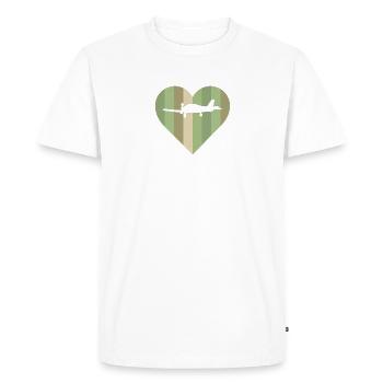 Aéronautique Aéronautique Avion Volant - T-shirt Premium bio Homme - blanc - Devant - Nico (187cm)