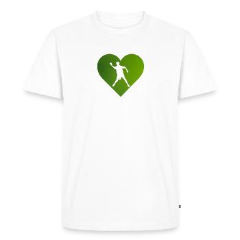 Équipe de ballon-chasseur de sports de balle - T-shirt Premium bio Homme - blanc - Devant - Nico (187cm)